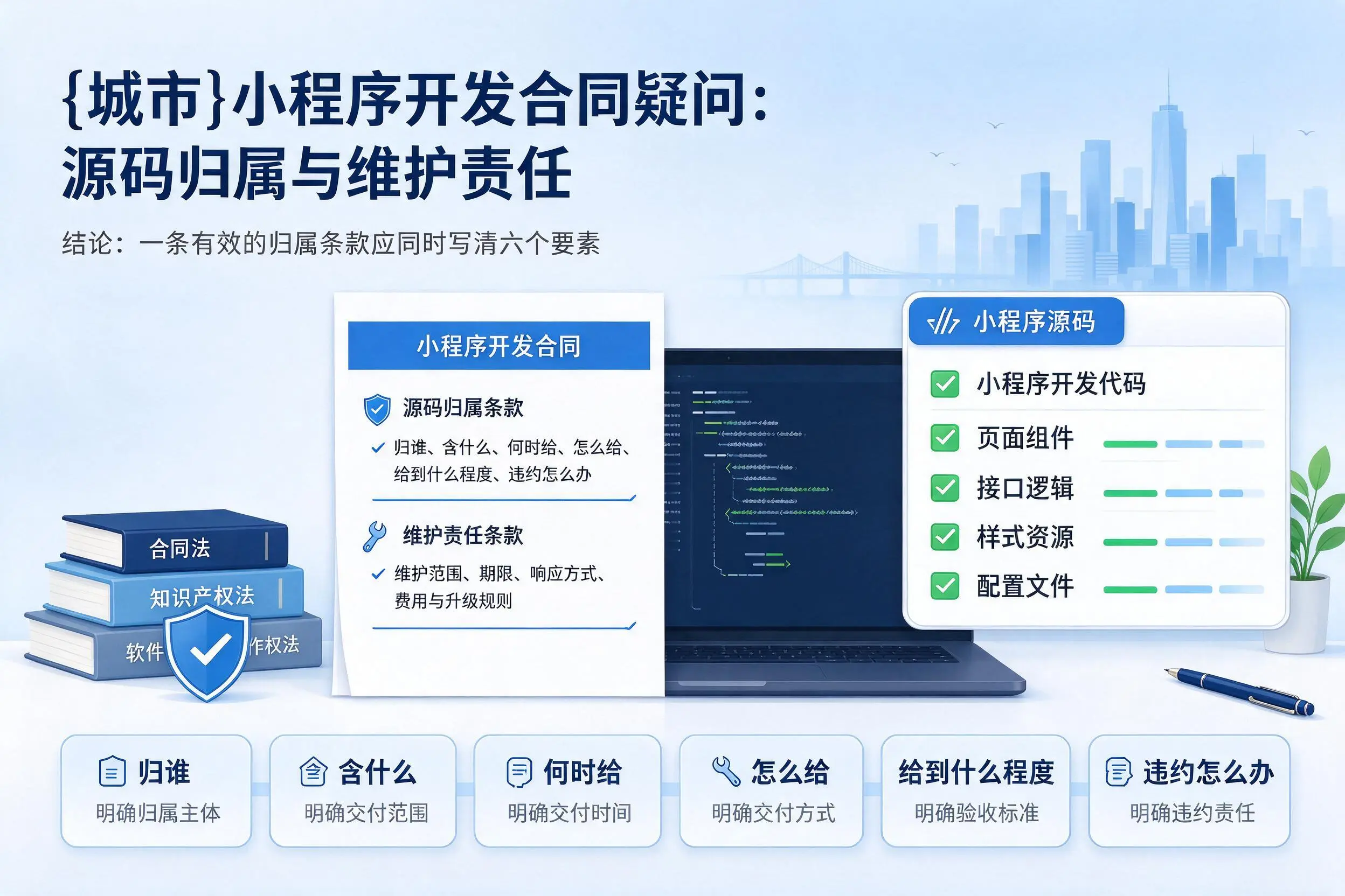 黄冈小程序开发合同疑问：源码归属与维护责任