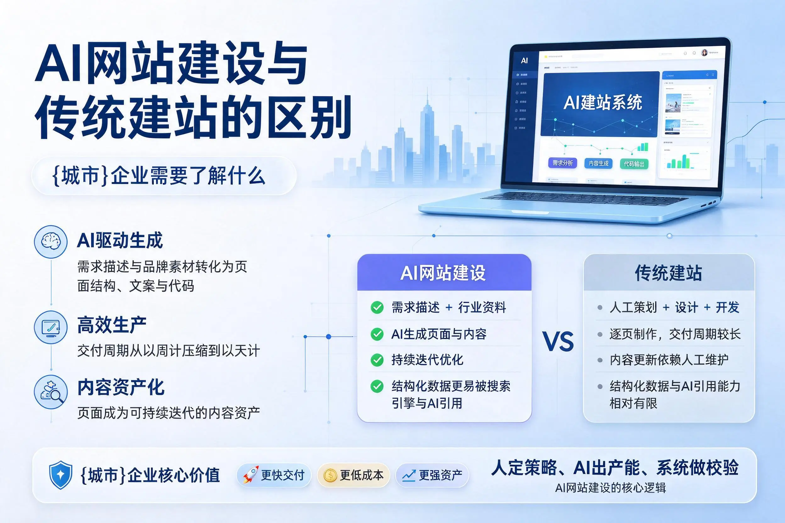AI网站建设与传统建站的区别,黄冈企业需要了解什么