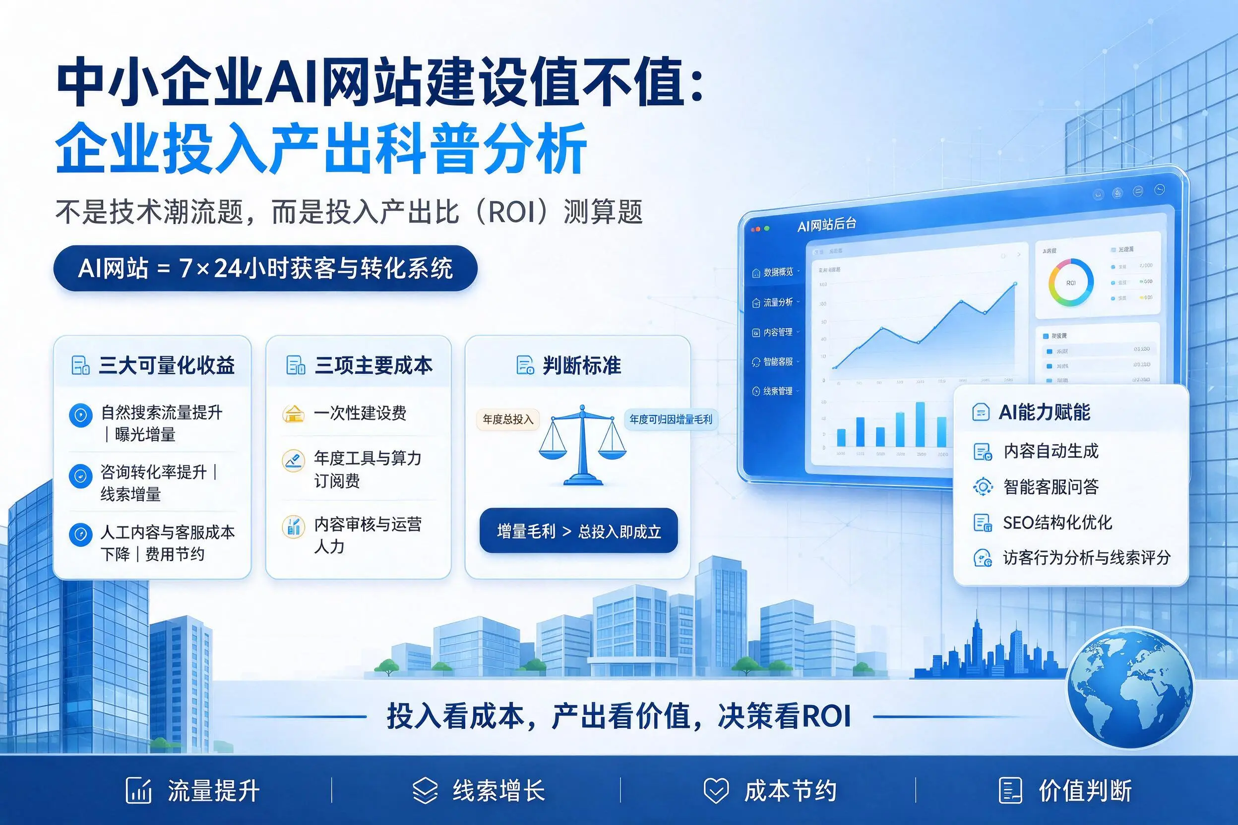 中小企业AI网站建设值不值：黄冈企业投入产出科普分析
