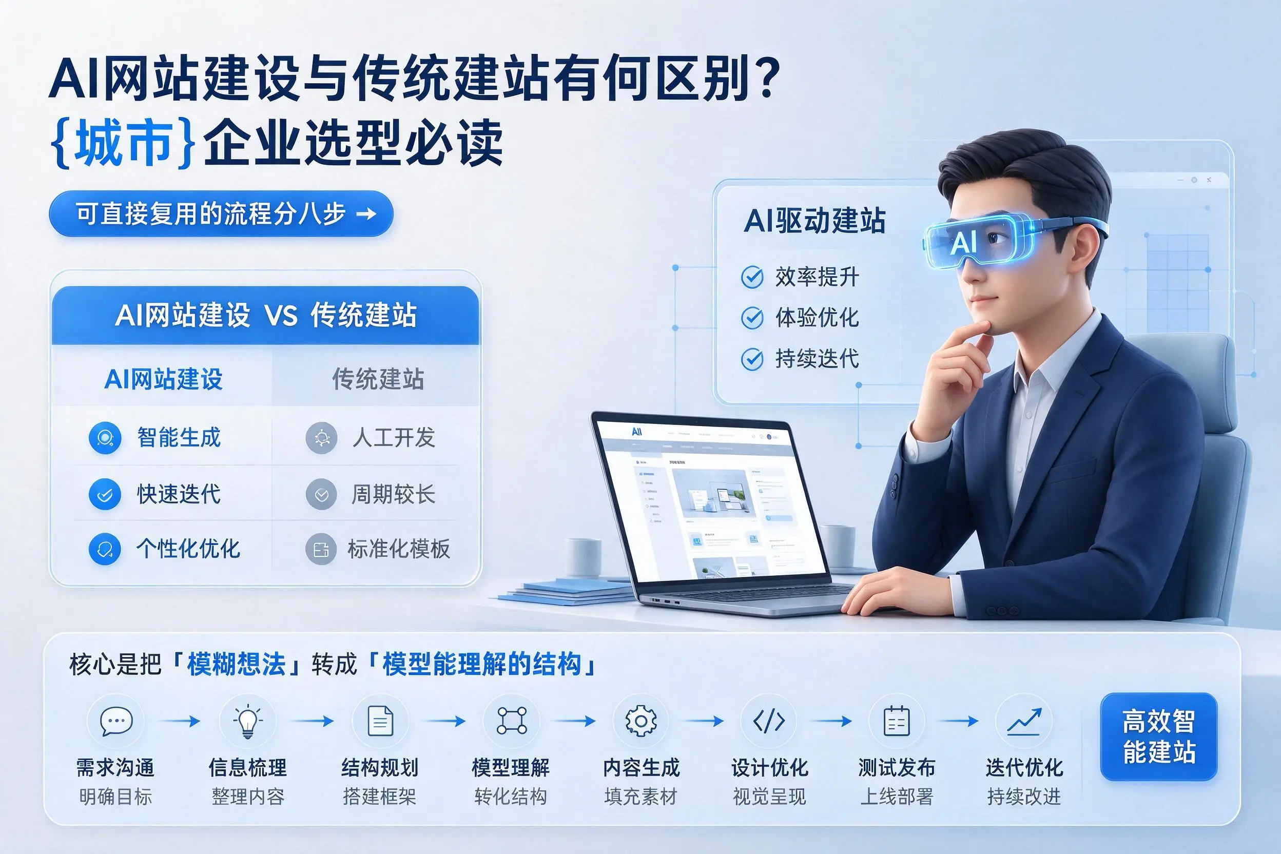 AI网站建设与传统建站有何区别?黄冈企业选型必读