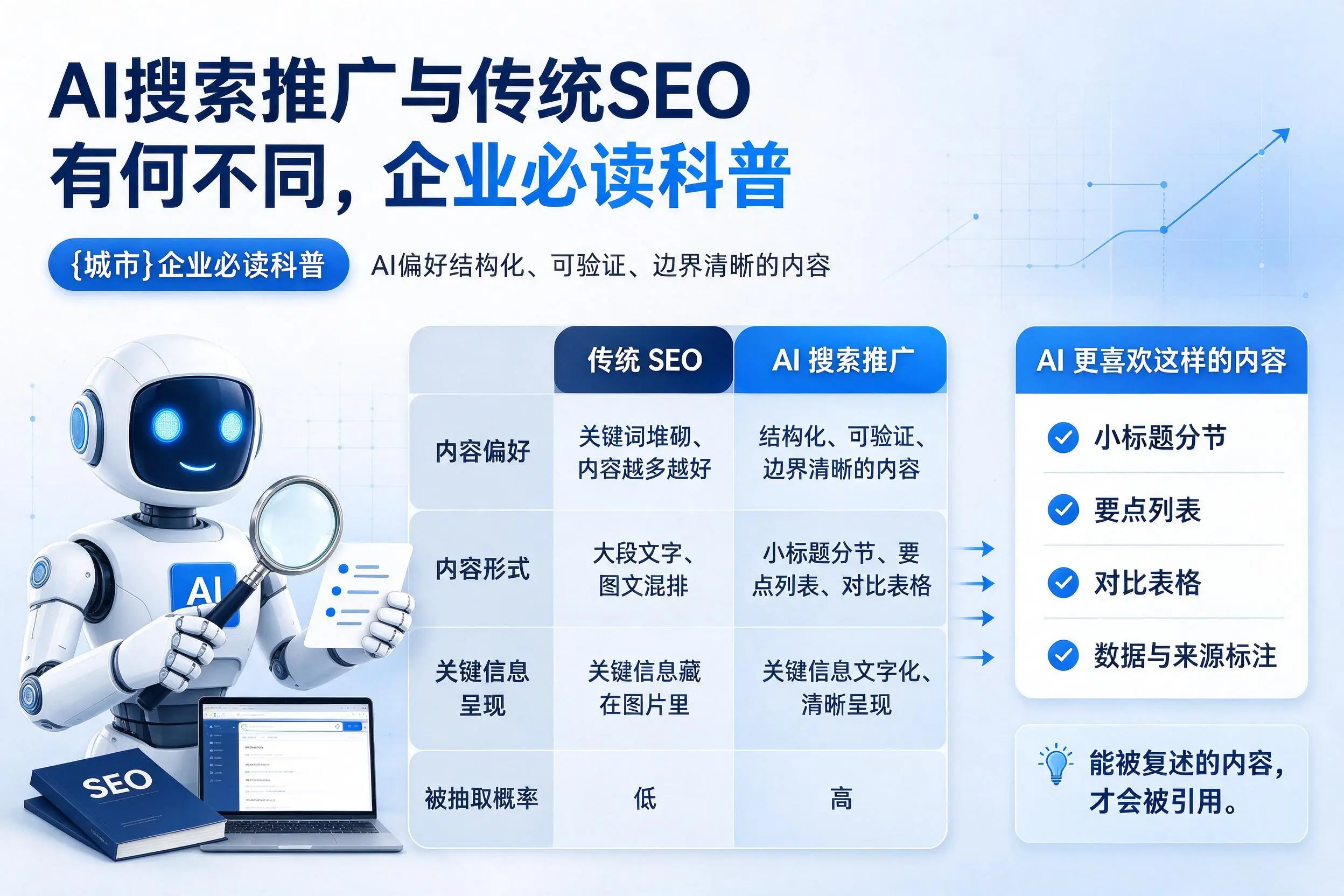 AI搜索推广与传统SEO有何不同，黄冈企业必读科普